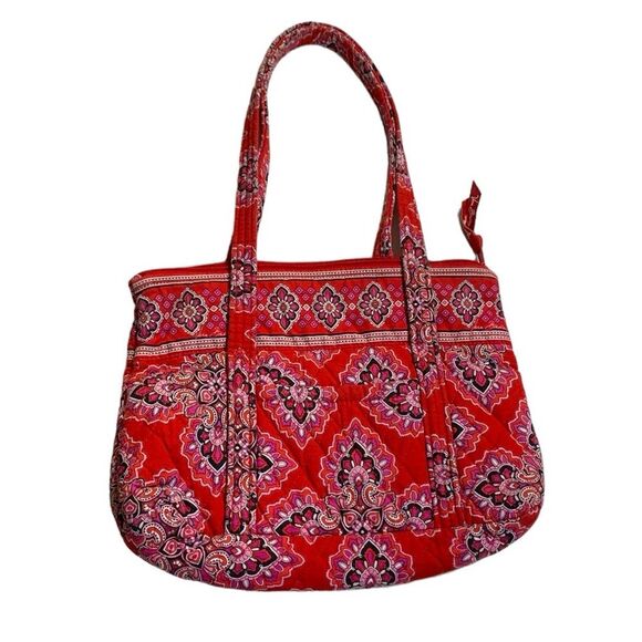 Vera Bradley Frankly Scarlet Red Paisley
Medium Shoulder Bag Handbag Purse Blue - Picture 1 of 8